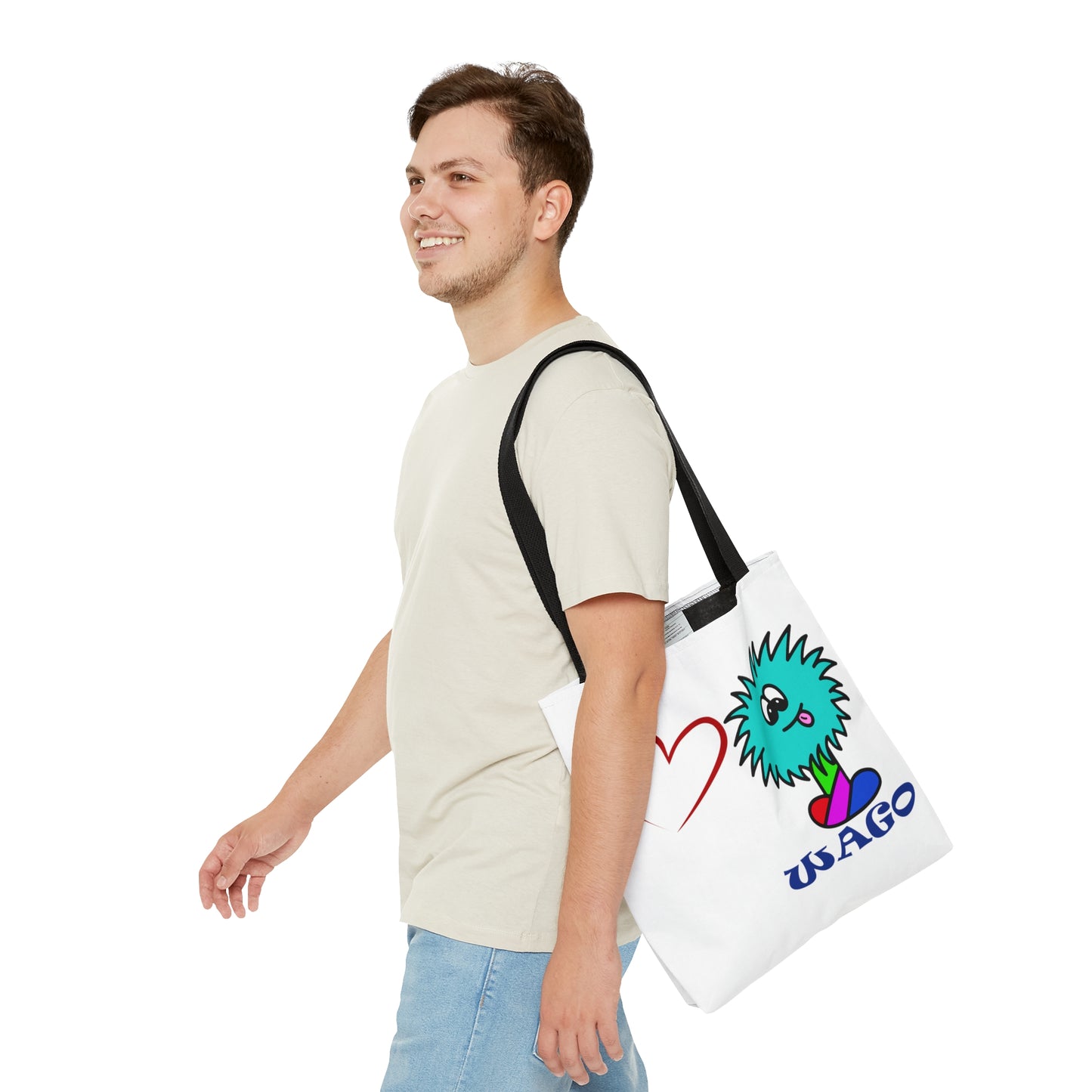 Tote Bag, Fun Wago Cartoon Design