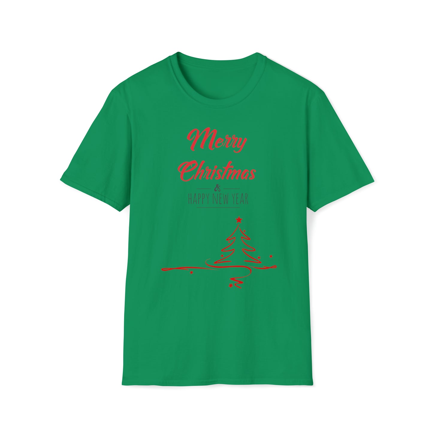 Merry Christmas & Happy New Year Design Unisex Softstyle T-Shirt