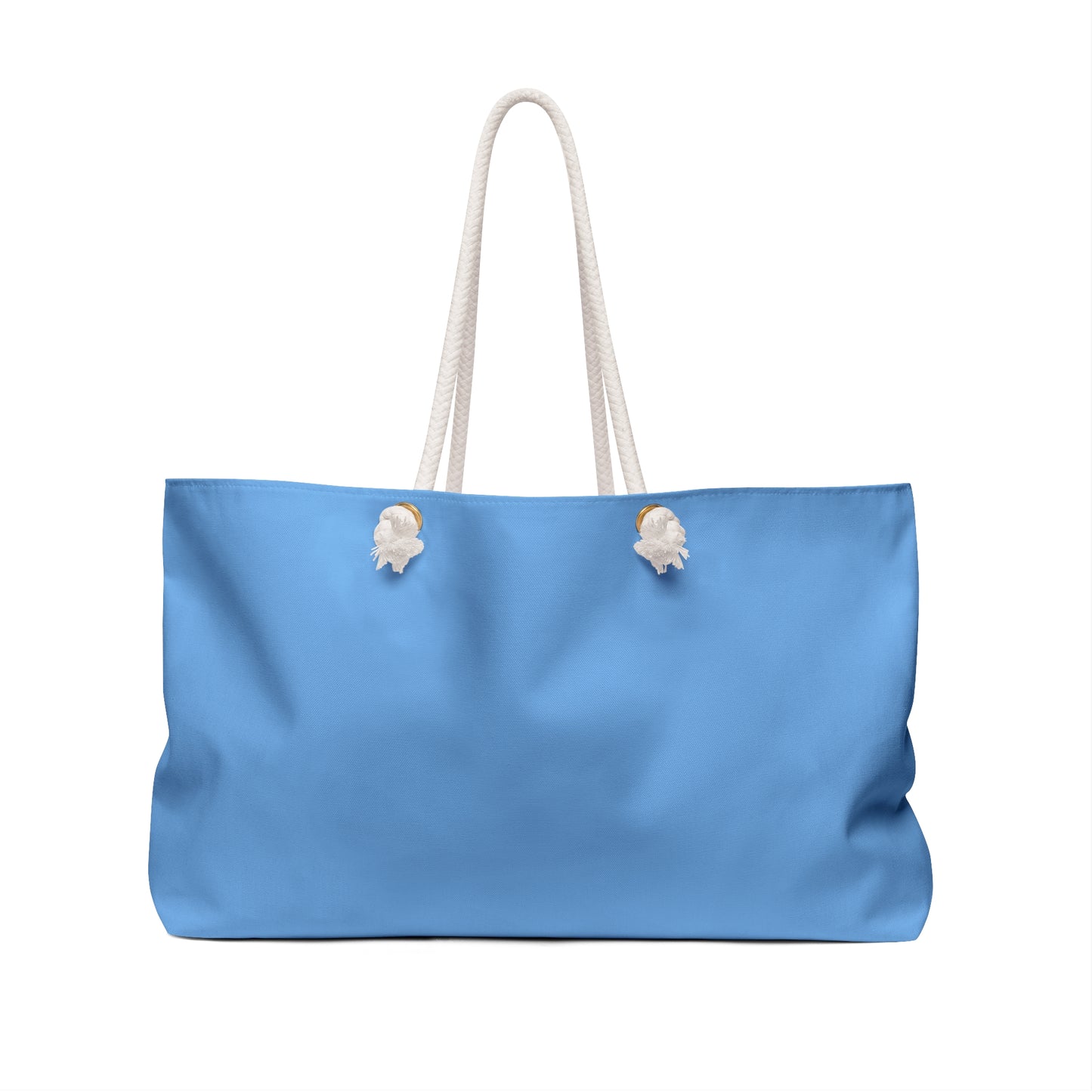 Weekender Bag, Blue in Color with Red Heart Design saying I love USA