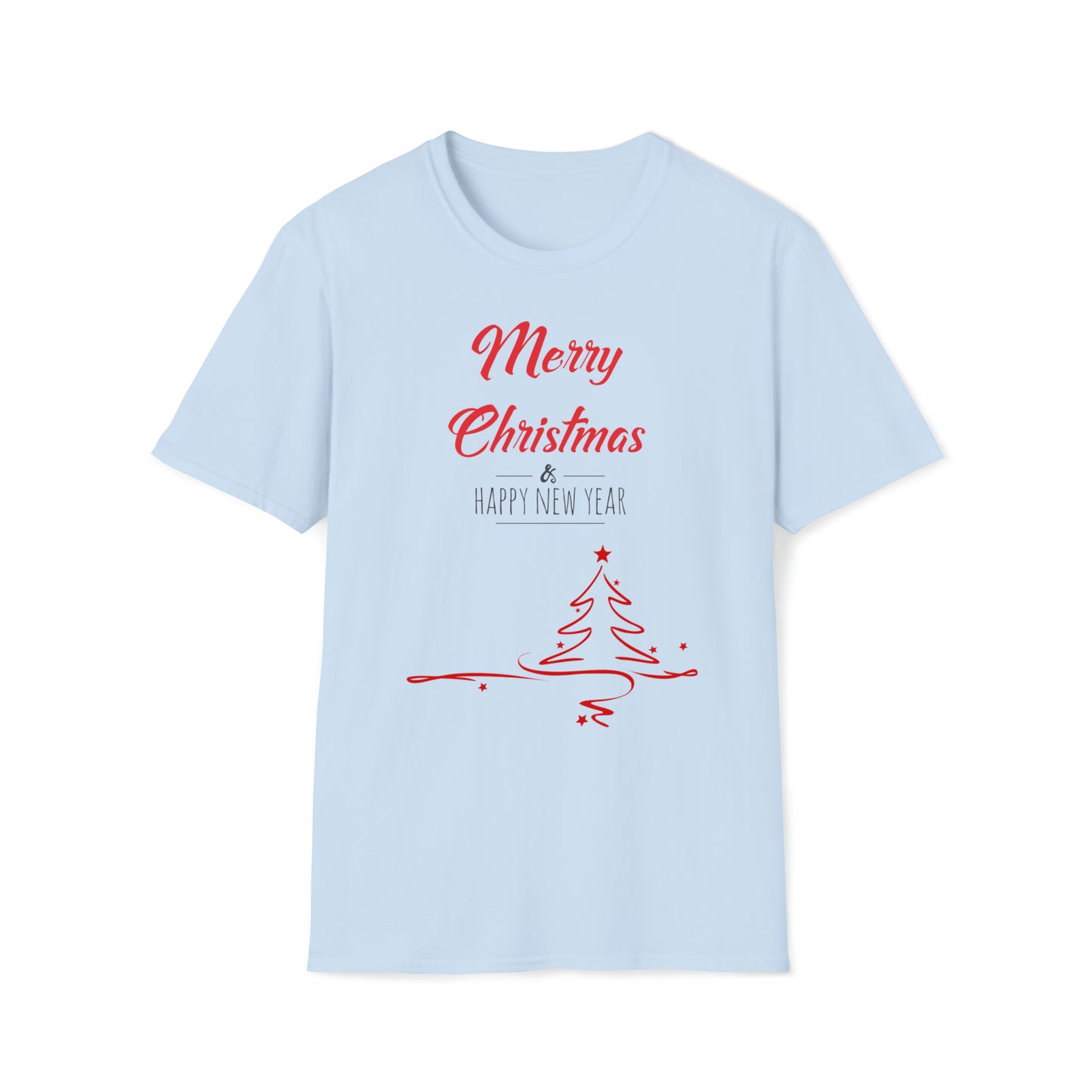 Merry Christmas & Happy New Year Design Unisex Softstyle T-Shirt