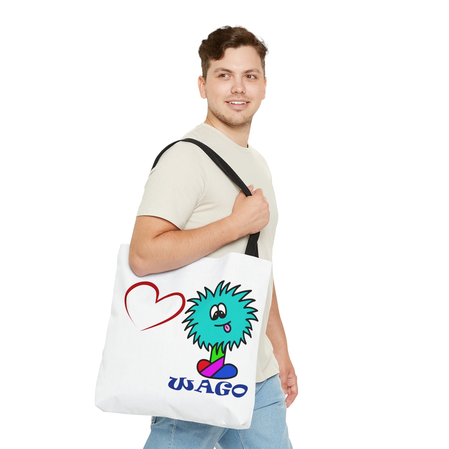 Tote Bag, Fun Wago Cartoon Design